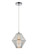 Reflection Collection Pendant D9in H10.5in Lt:1 Chrome finish and horizontal lines (758|LDPD2014)