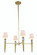 Olympia Collection Chandelier D:36 H:59 Lt:4 Burnished Brass Finish Royal Cut Clear C (758|1489G36BB)