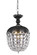 Rococo 1 light Black Pendant Jet (Black) Royal Cut Crystal (758|V7801D8B/RC)