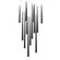 CASCADE 13LGT SQ ETCHED MULTI LGT 3500K (3612|PD-41813S-BK)