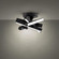 Chaos Flush Mount Light (3612|FM-64817-BK)