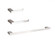 Bathroom hardware set 24''x2.9''+7''x2.9''+9.6''x2.9'' brushed nickel (758|HWB-13S3RBNK)