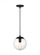 Small One Light Pendant with Clear Seeded Glass (7725|6501801-112)