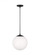 Medium One Light Pendant with White Glass (7725|6020-112)