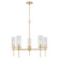 5-Light Chandelier in Soft Gold with Clear Glass (8583|AA1017SF)