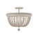 3-Light Semi Flush in Sand Dollar with Painted Wood Beads (8583|AA1021SR)