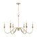 6-Light Chandelier in Matte Brass with Decorative Double Bobeches (8583|AA1029MA)