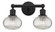 Ithaca - 2 Light - 15 inch - Matte Black - Bath Vanity Light (3442|616-2W-BK-G555-6CL)