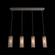 Downtown Mesh w/Glass Linear Pendant Chandelier (1289|PLB0020-07-NB-F-C01-L3)