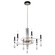 Tempest 6 Light 120V Chandelier in Soft Gold/Black with Clear Radiance Crystal (168|S5606-709/18R)