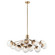 Silvarious 48 Inch 12 LT Linear Convertible Chandelier with Clear Crackled Glass in Champagne Bronze (10687|52703CPZ)