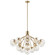 Silvarious 38 Inch 16 Light Convertible Chandelier with Clear Crackled Glass in Champagne Bronze (10687|52702CPZ)