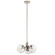 Silvarious 16.5 Inch 3 Light Convertible Pendant with Clear Crackled Glass in Polished Nickel (10687|52700PN)