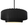 Large Tier Pleated 1-Light Pendant (254|CER-6555-CRB-MBLK-RIGID)