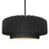 Large Tier Pleated LED Pendant (254|CER-6555-BLK-MBLK-RIGID-LED1-700)