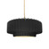 Medium Tier Pleated 1-Light Pendant (254|CER-6553-BLK-BRSS-BEIG-TWST)