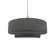 Medium Tier 1-Light Pendant (254|CER-6543-GRY-NCKL-BEIG-TWST)