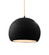 Medium Globe 1-Light Pendant (254|CER-6533-BLK-MBLK-BEIG-TWST)