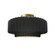 Medium Tier Pleated Semi-Flush (254|CER-6373-BLK-BRSS)