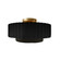 Medium Tier Pleated Semi-Flush (254|CER-6373-BKMT-BRSS)