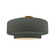 Large Tier Semi-Flush (254|CER-6365-PWGN-BRSS)