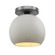 Medium Globe Semi-Flush (254|CER-6353-MTGD-NCKL)