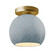 Medium Globe Semi-Flush (254|CER-6353-CONC-BRSS-LED1-700)