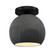 Medium Globe Semi-Flush (254|CER-6353-GRY-MBLK)