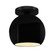 Medium Globe Semi-Flush (254|CER-6353-BLK-MBLK)