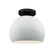 Small Globe Semi-Flush (254|CER-6350-WHT-MBLK-LED1-700)