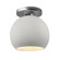 Medium Globe Semi-Flush (254|CER-6353-BIS-NCKL)