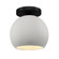 Medium Globe Semi-Flush (254|CER-6353-BIS-MBLK)