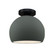 Small Globe Semi-Flush (254|CER-6350-PWGN-MBLK)