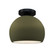 Small Globe Semi-Flush (254|CER-6350-MGRN-MBLK)
