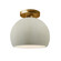 Small Globe Semi-Flush (254|CER-6350-CRK-BRSS)