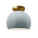 Small Globe Semi-Flush (254|CER-6350-CONC-BRSS)