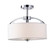 Milano, 3 Lt Semi-Flush Mount, White Fabric Shade, Frosted Glass Diffuser, 60W Type A (801|ISF425A03CH)