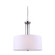 River, 3 Lt Chain Chandelier, White Fabric Shade + Frost Diffuser, 100W Type A, 18'' x 21'' (801|ICH578A03BN18)