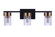 Bond Street 3 Light Vanity in Flat Black/Satin Brass (20|11819FBSB3)