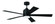 McCoy 52'' 5-Blade Ceiling Fan in Flat Black w/ Flat Black Blades; Light Kit Included (optional) (20|MCY52FB5)