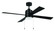 McCoy 52'' 4-Blade Ceiling Fan w/ Pull Chain in Flat Black w/ Flat Black Blades (20|MCY52FB4-PC)