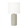 Barbara Barry Shanghai 1-Light Table Lamp in White Crackle Finish with White Linen Fabric Shade (7725|BT1101WHC1)