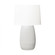 Barbara Barry Roma 1-Light Table Lamp in White Crackle Finish with White Linen Fabric Shade (7725|BT1081WHC1)