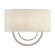 2 LT Brushed Nickel Large ADA Sconce with Hand Crafted Oatmeal Fabric Shade with White Fabric Inside (108|60273-91)