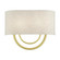 2 Light Soft Gold Large ADA Sconce with Hand Crafted Oatmeal Fabric Shade with White Fabric Inside (108|60273-33)