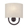 1 Light English Bronze ADA Sconce with Hand Crafted Oatmeal Fabric Shade with White Fabric Inside (108|60271-92)