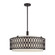 5 Light English Bronze Pendant Chandelier with Hand Crafted Oatmeal Color Fabric Hardback Shade (108|53435-92)