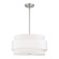 4 Light Brushed Nickel Pendant Chandelier with Hand Crafted Off-White Fabric Hardback Shades (108|60023-91)