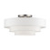 5 LT Brushed Nickel Extra Large Semi-Flush with Hand Crafted Off-White Color Fabric Hardback Shades (108|50309-91)