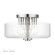 3 Light Brushed Nickel Large Semi-Flush with Mouth Blown Clear Glass (108|46123-91)